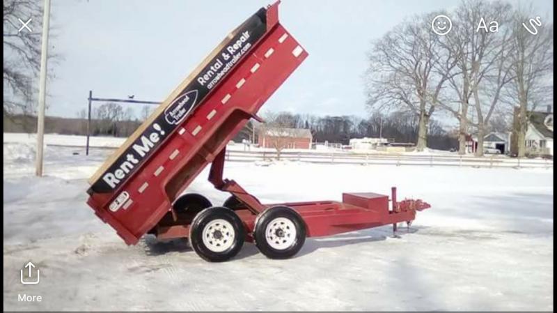 12 foot Dump Trailer Cargo & Equipment Trailer rental 1 - Dump Trailer available at Arrowhead Trailer Service in Hamilton, MI